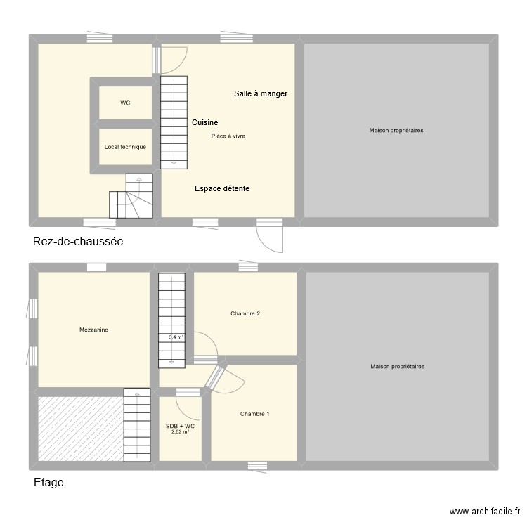 GR4262. Plan de 12 pièces et 140 m2