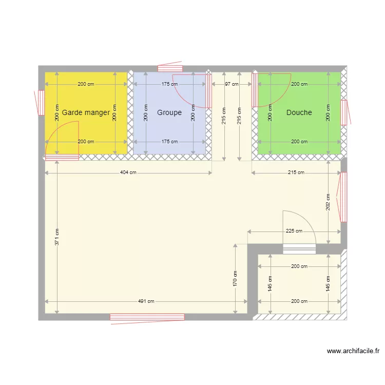 Cuisine &agrave; la Gait&eacute;. Plan de 