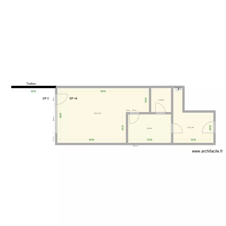 EPICERIE MASSIS AVANT TRAVAUX. Plan de 