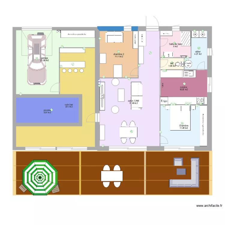 plan maison 132m2 elec. Plan de 