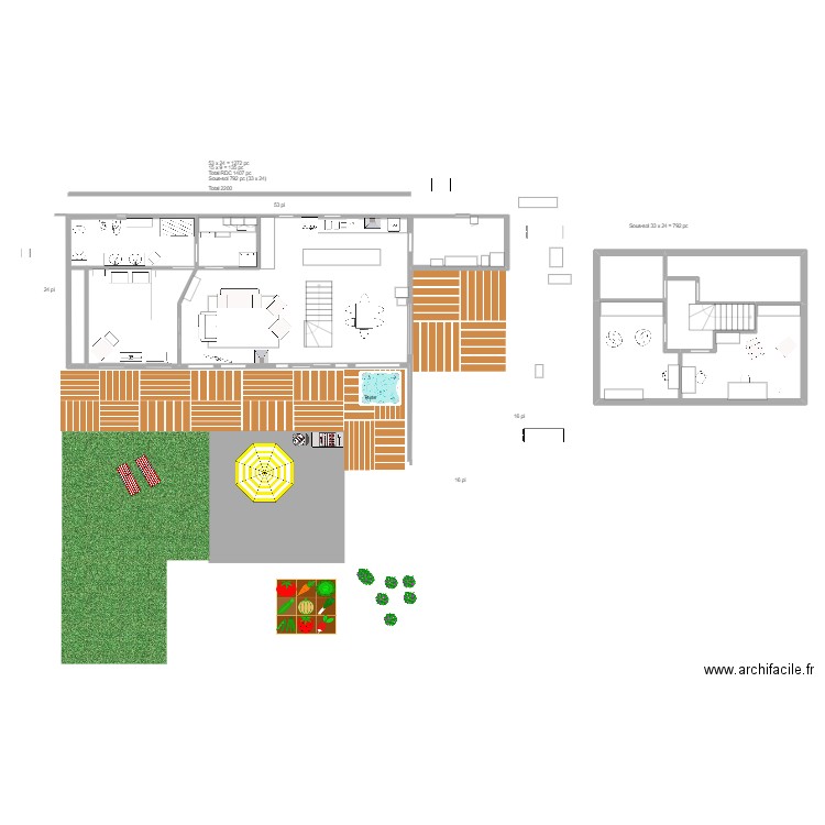 Plan 10 avril FC. Plan de 7 pièces et 181 m2