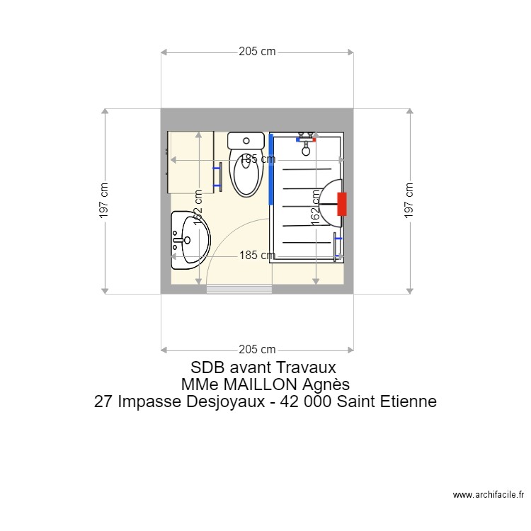 maillon agnes ap travaux. Plan de 0 pièce et 0 m2