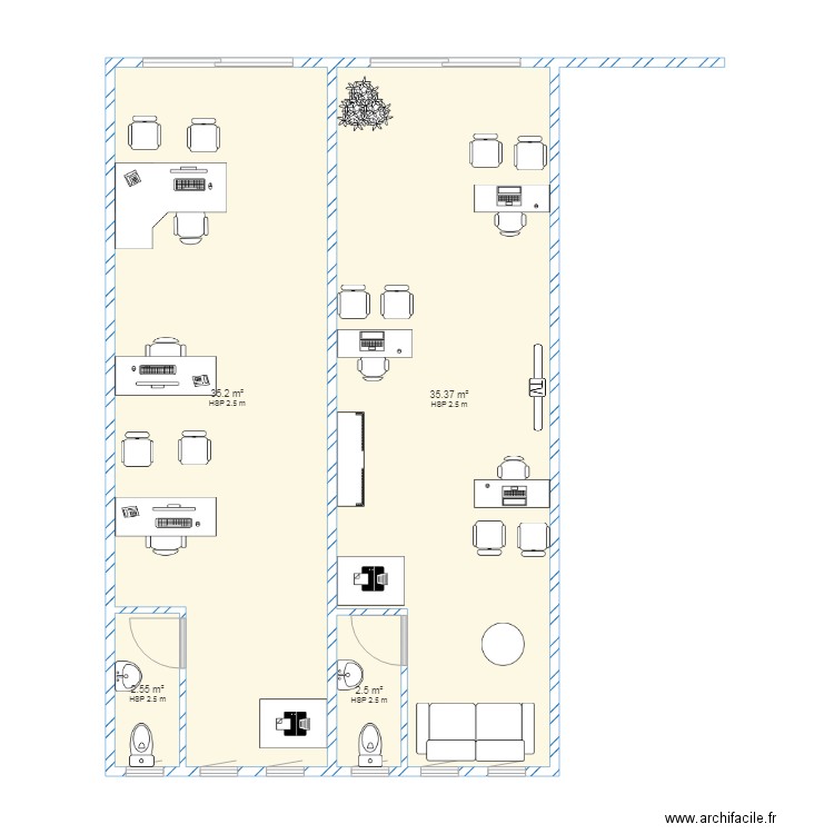 local  bureaux. Plan de 0 pièce et 0 m2