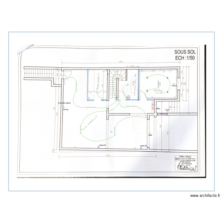 Adens sous sol. Plan de 0 pièce et 0 m2