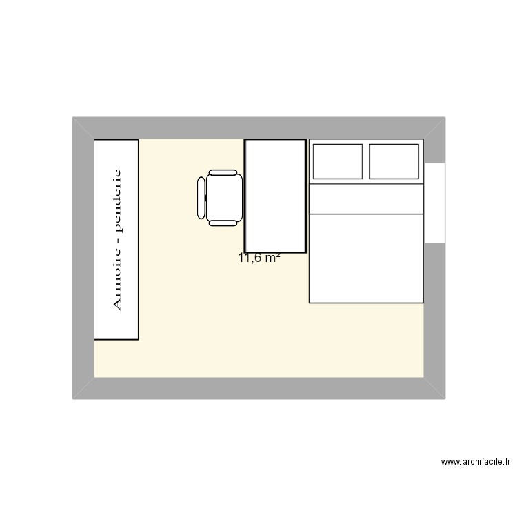 chambre. Plan de 0 pièce et 0 m2