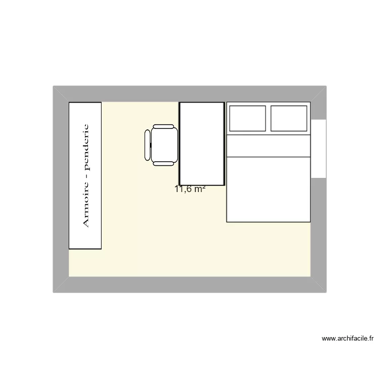 chambre. Plan de 