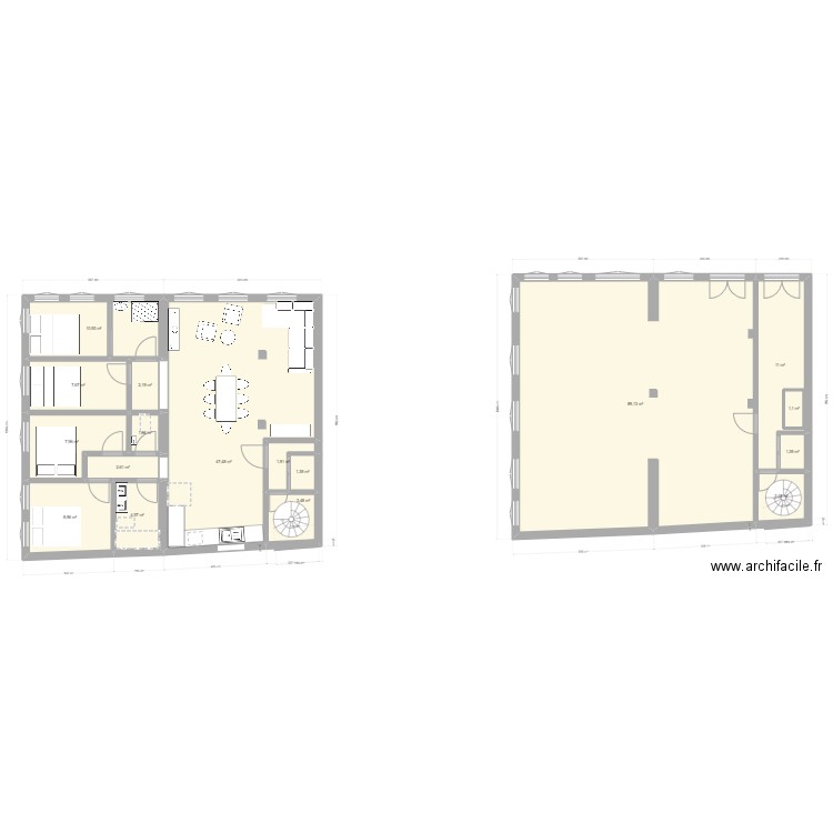 lille 2. Plan de 17 pièces et 208 m2