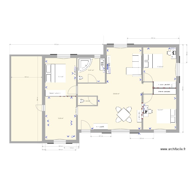 plan SP3C 250520v3 prises au sol . Plan de 0 pièce et 0 m2