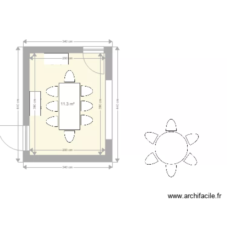 salle a manger meuble. Plan de 