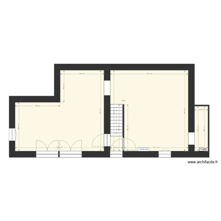 projet r&eacute;novation. Plan de 