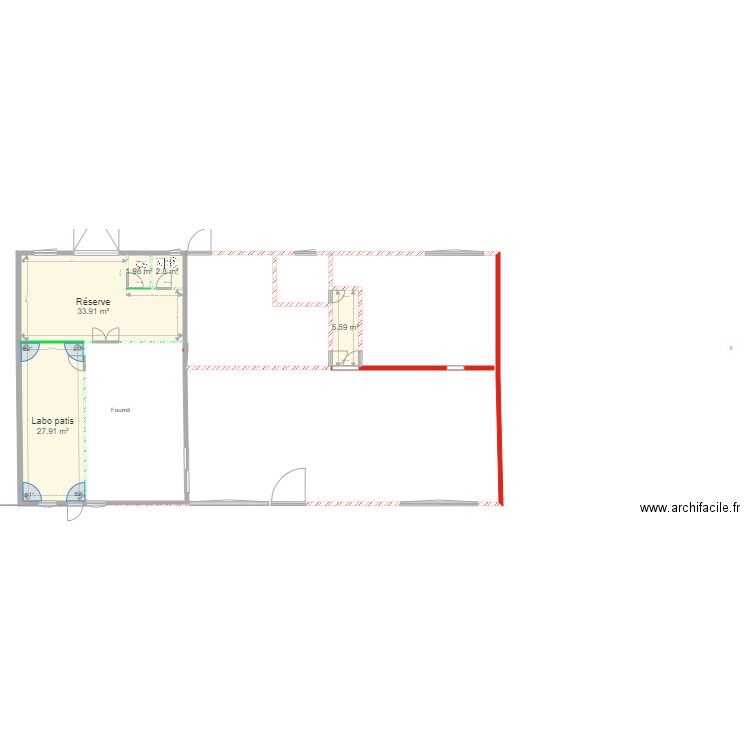 RDC Couville. Plan de 0 pièce et 0 m2