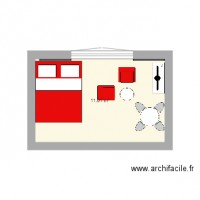 Studio de 11m2pièce à vivre hors cuisine