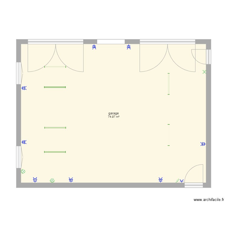 garage. Plan de 0 pièce et 0 m2