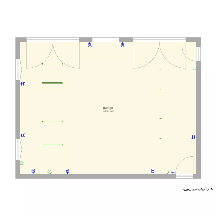 garage. Plan de 