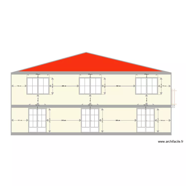 Plan Facade. Plan de 