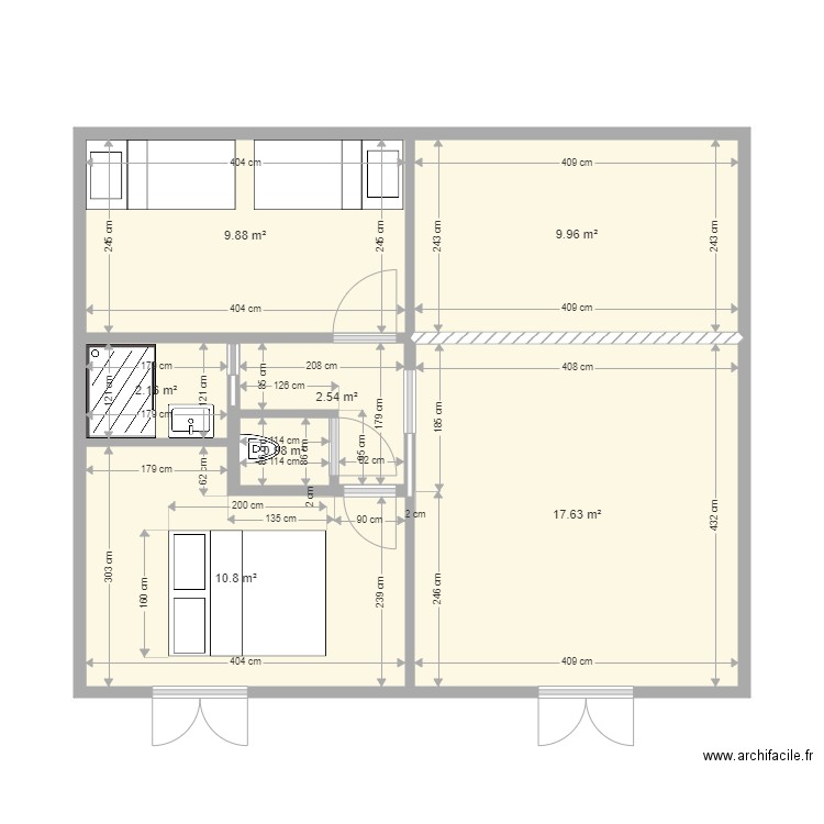 petite maison. Plan de 0 pièce et 0 m2