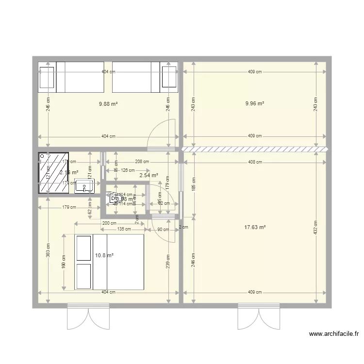 petite maison. Plan de 