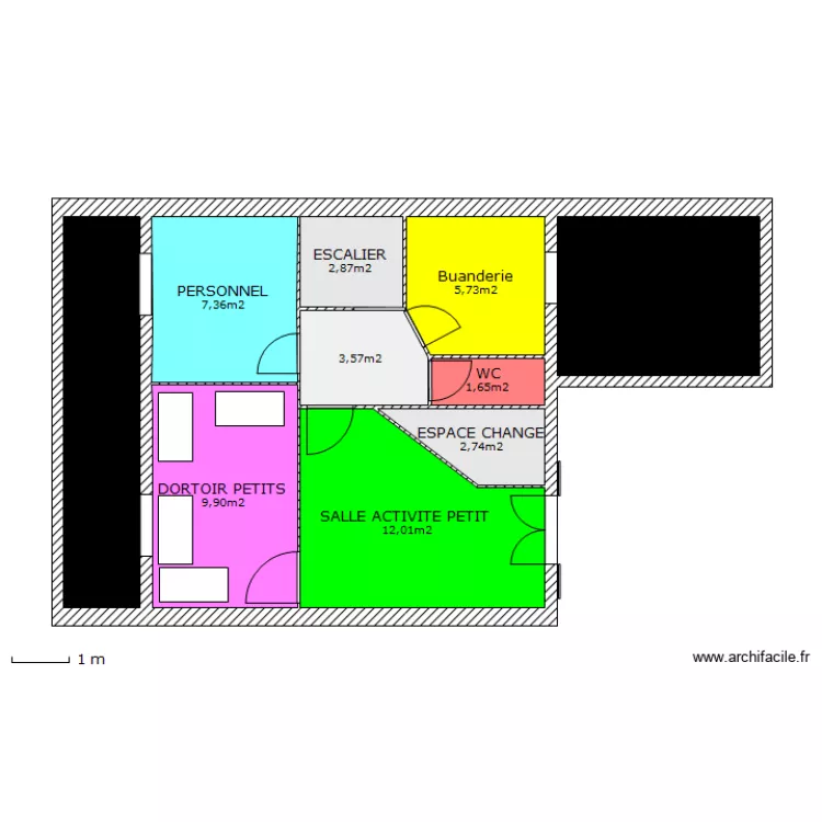 MICRO CRECHE CORBEIL  1ER ETAGE BIS. Plan de 