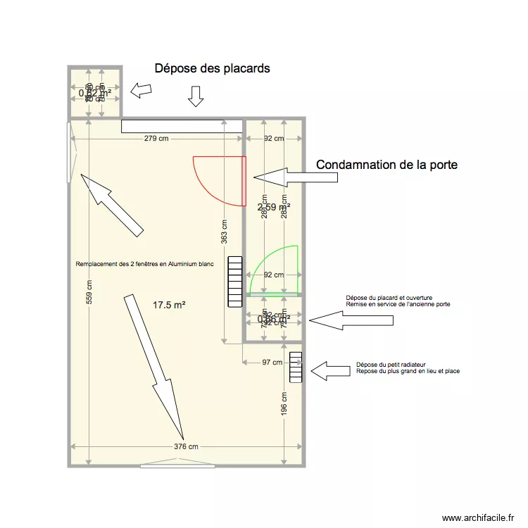 CHAMBRE 1. Plan de 