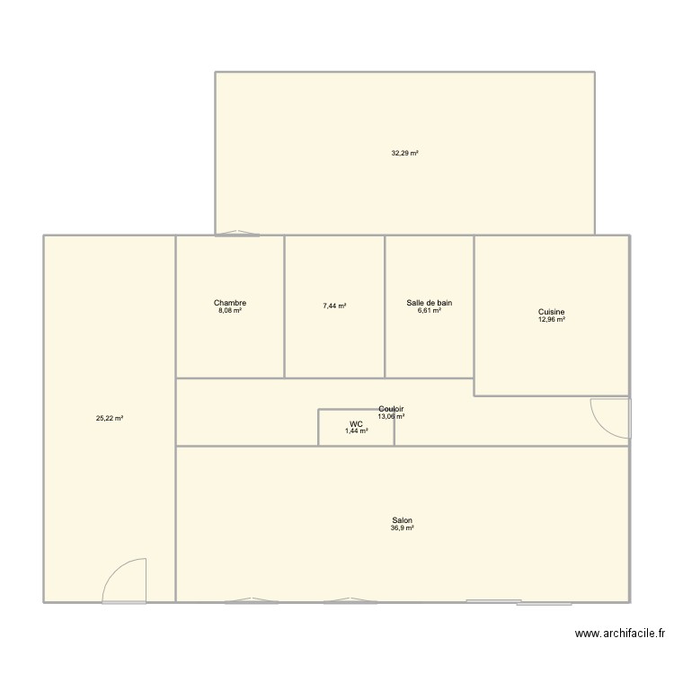 Plan Quiévy. Plan de 9 pièces et 144 m2