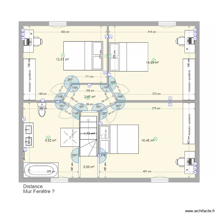 Maison haut 1 (elec). Plan de 