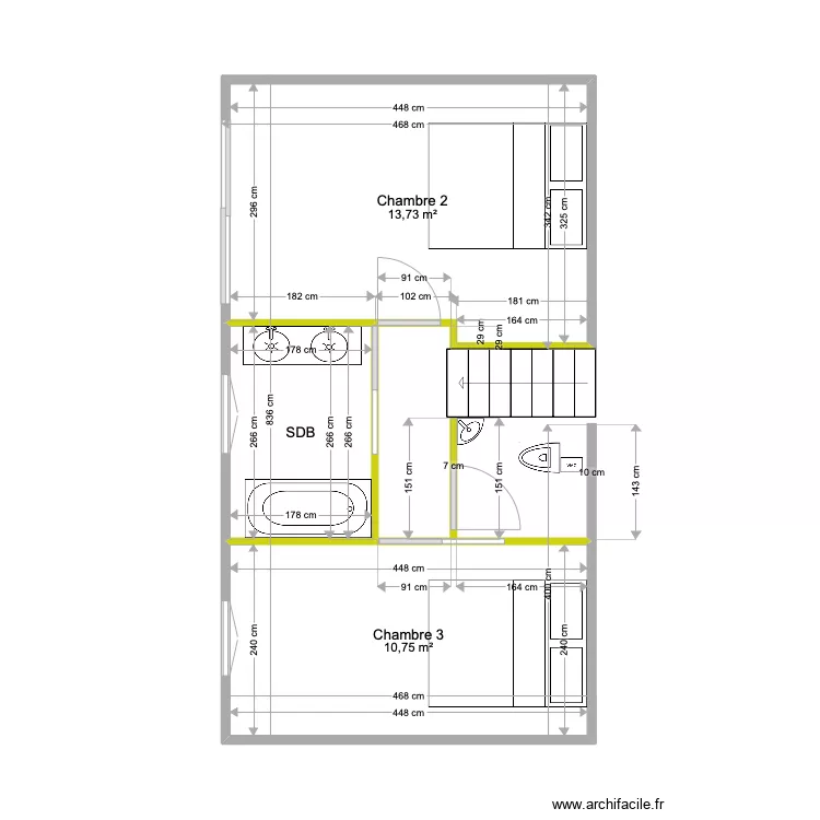 Plan &eacute;tage lafargue . Plan de 