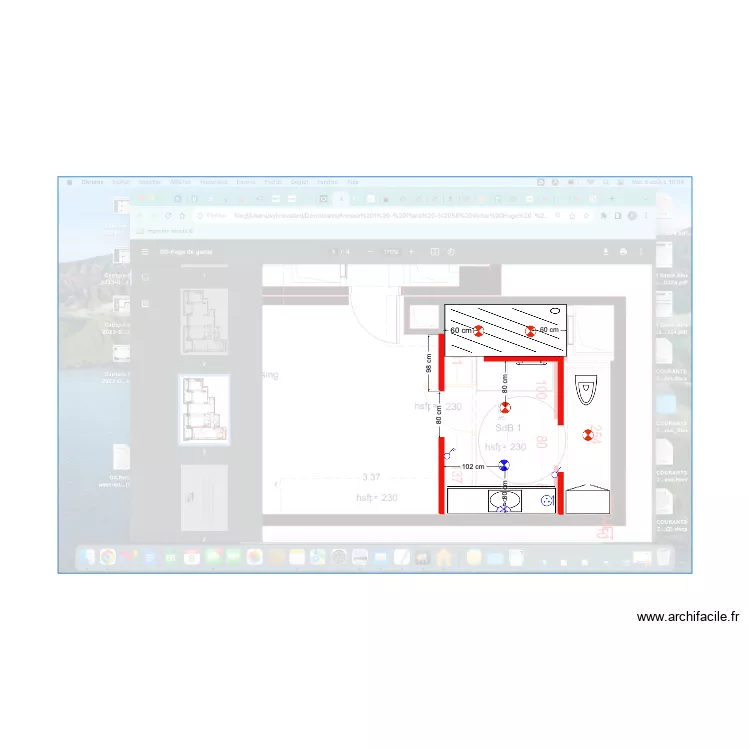 Salle de bain 1 TMA1. Plan de Salle de bain 1 TMA1. Plan de