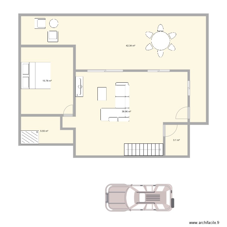plan f2. Plan de 0 pièce et 0 m2