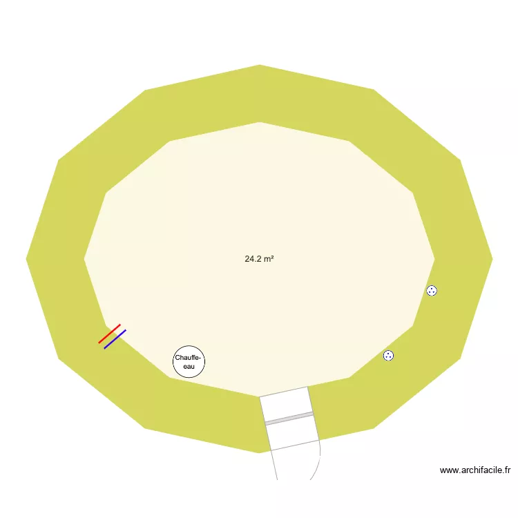 CUISINE CAVE . Plan de 