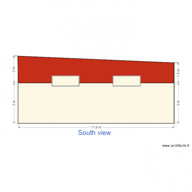 Facade sudamico. Plan de 0 pièce et 0 m2