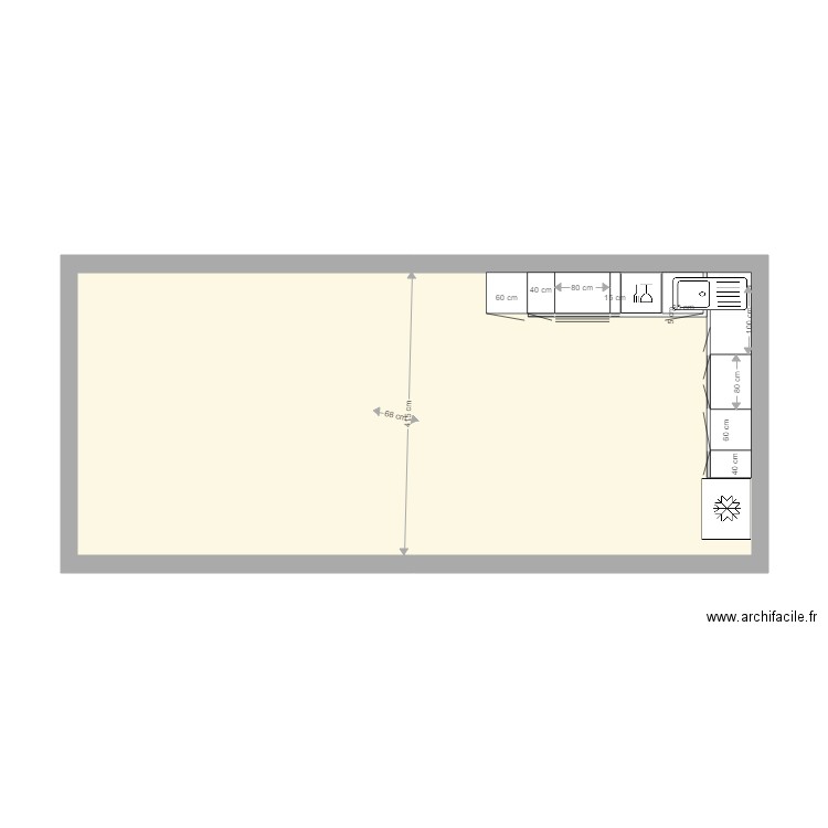 cuisine avec cote. Plan de 0 pièce et 0 m2