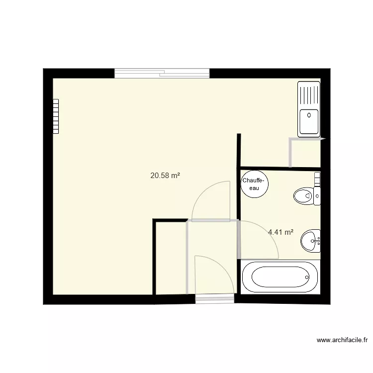 Studio Pyren&eacute;es. Plan de 