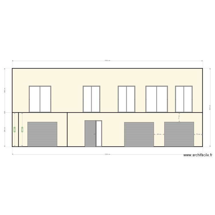plan de facade aktas turan 1. Plan de 0 pièce et 0 m2