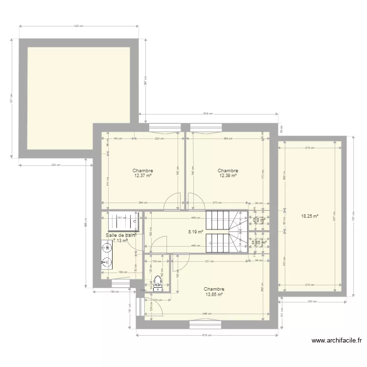 JEUNE ETAGE. Plan de 