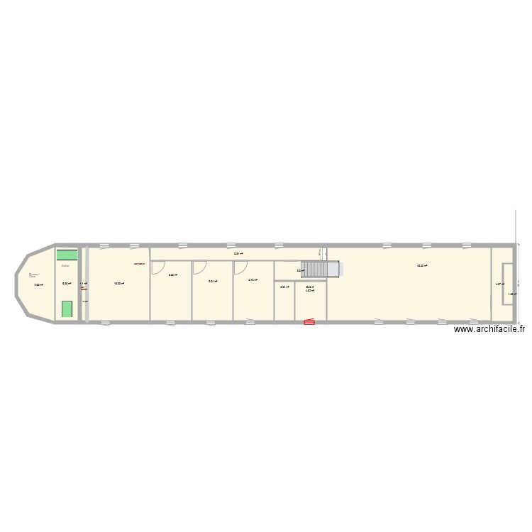 CALE vide. Plan de 0 pièce et 0 m2