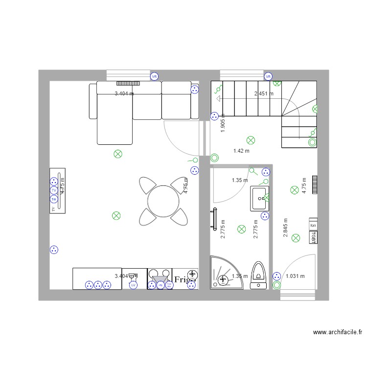 plan apartement 1 . Plan de 0 pièce et 0 m2