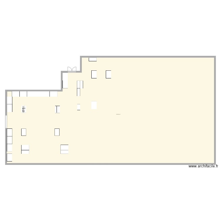 animalerie. Plan de 1 pièce et 549 m2