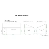 Fa&ccedil;ade abri de Jardin