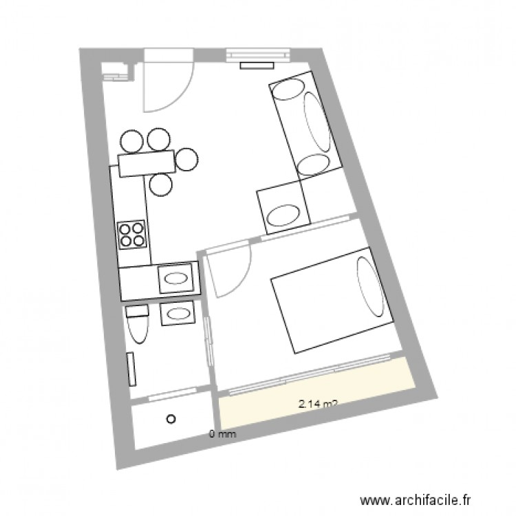 studio2. Plan de 0 pièce et 0 m2