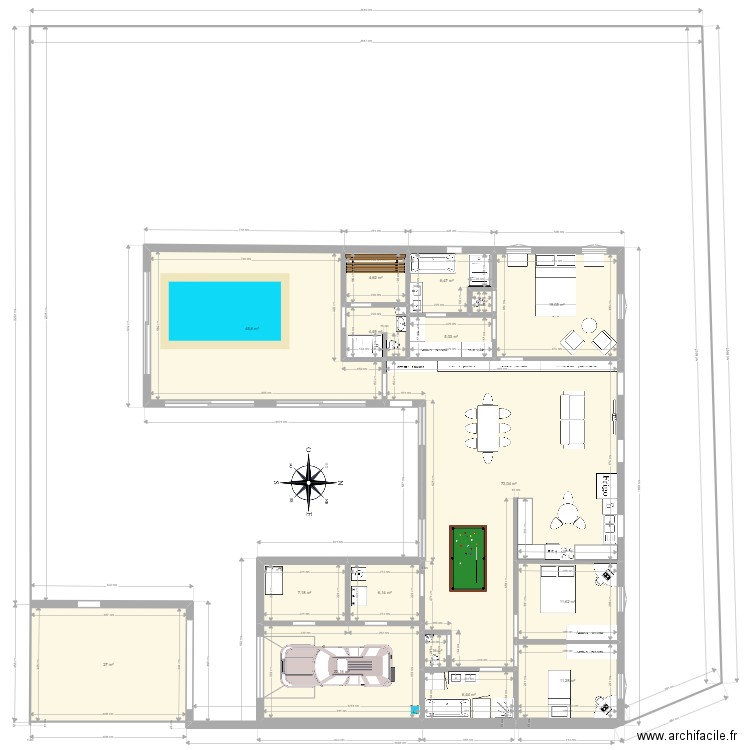 SAINT JOSEPH phase 3. Plan de 16 pièces et 252 m2