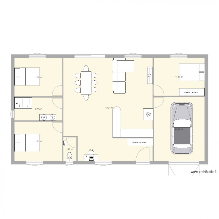 Projet 120m2. Plan de 0 pièce et 0 m2