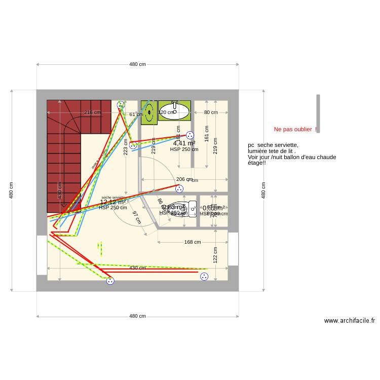 fil electrique. Plan de 0 pièce et 0 m2