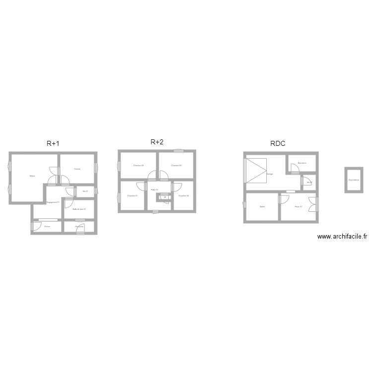 350601201. Plan de 19 pièces et 128 m2