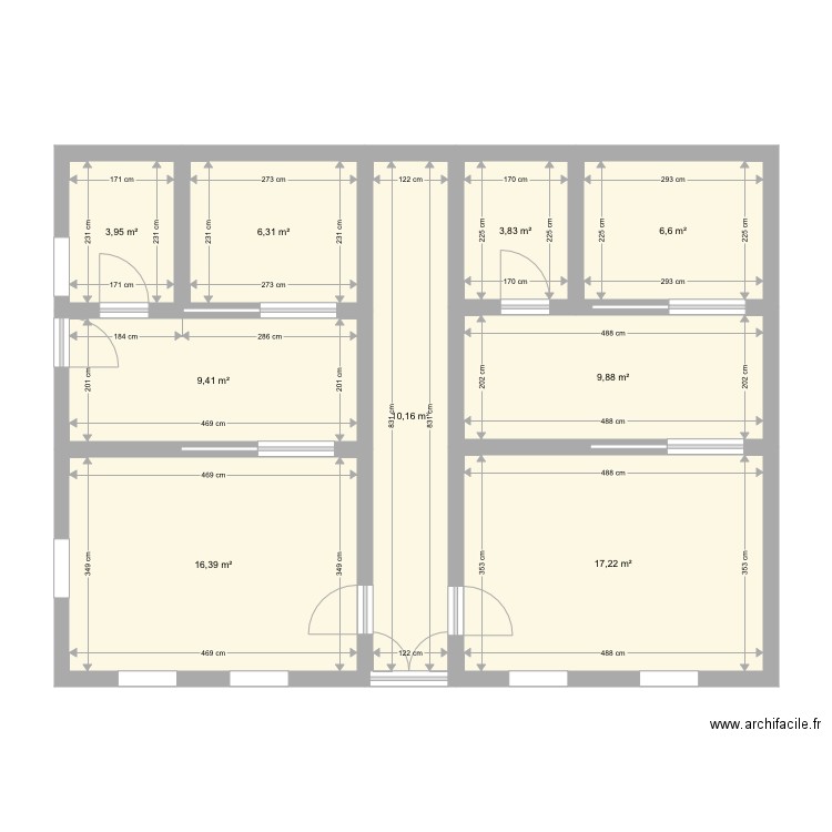 Surface rdc . Plan de 0 pièce et 0 m2