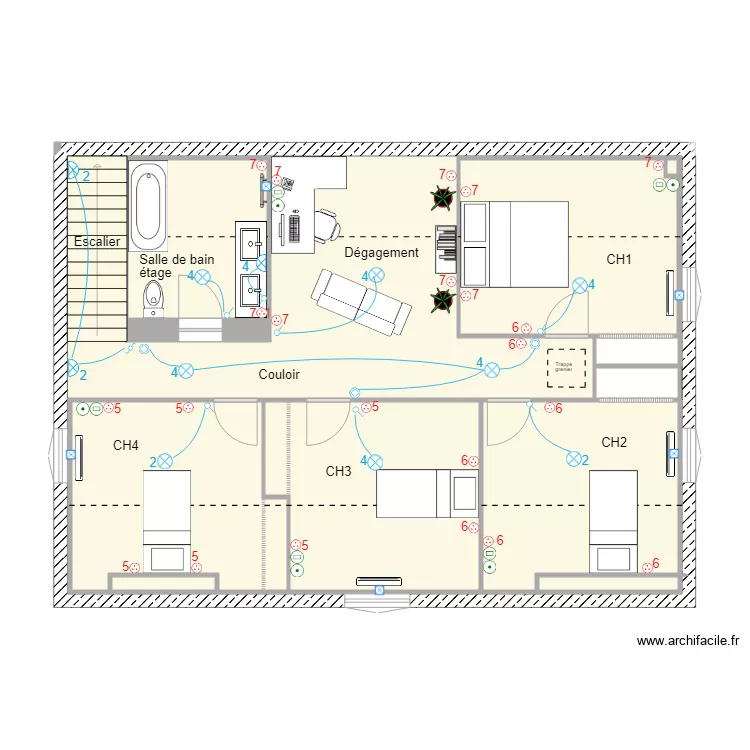Plan implantation Olga étage 2019 2. Plan de Plan implantation Olga étage 2019 2. Plan de