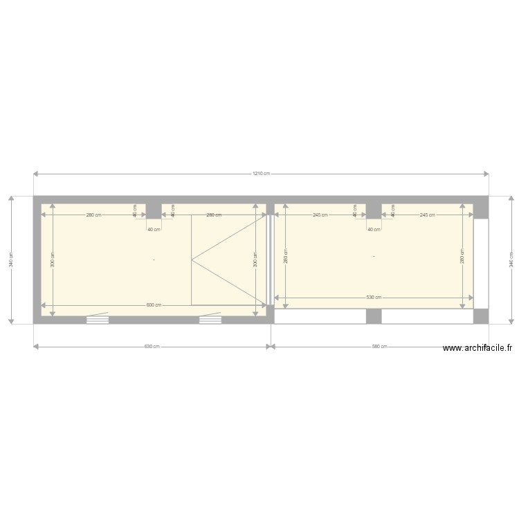 garage   au fond du jardin. Plan de 0 pièce et 0 m2