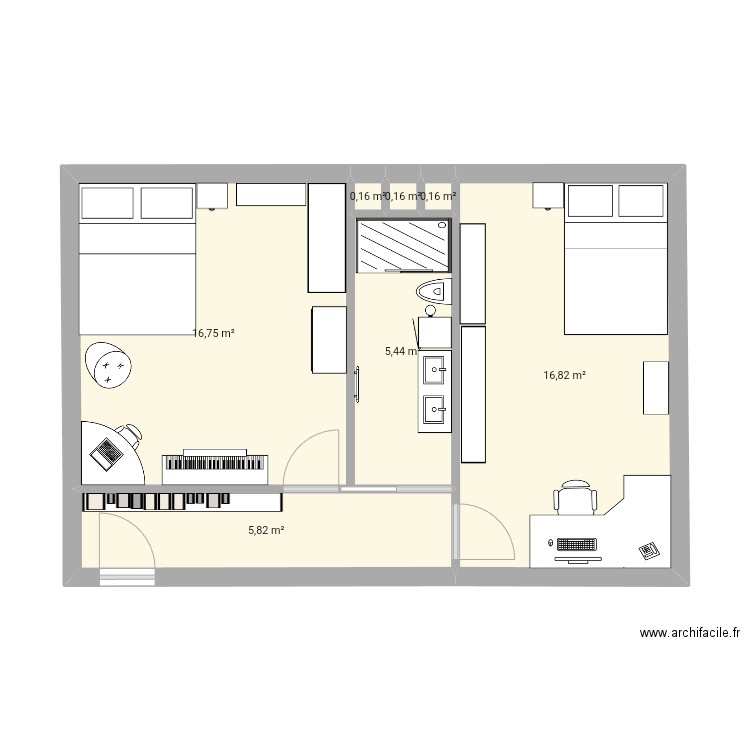 Extension 1. Plan de 0 pièce et 0 m2