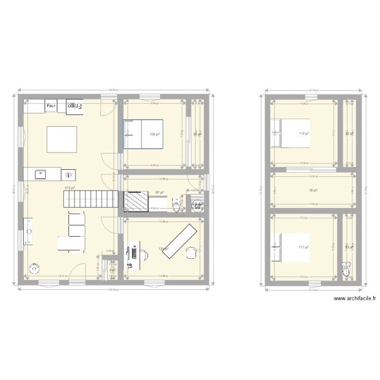 plan mini maison. Plan de 0 pièce et 0 m2