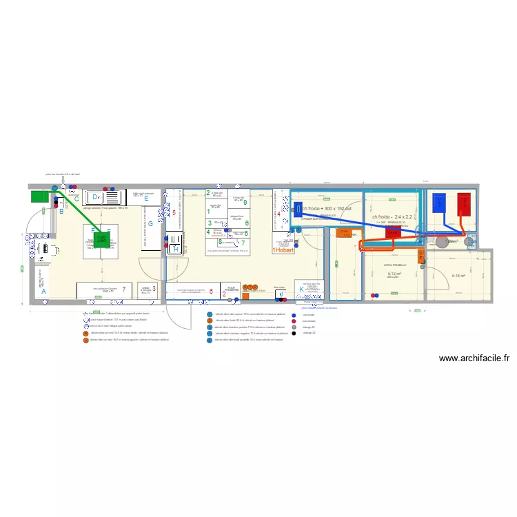LE JARDIN FROID LABO POUBELLE CHAMBRES FROIDES. Plan de 