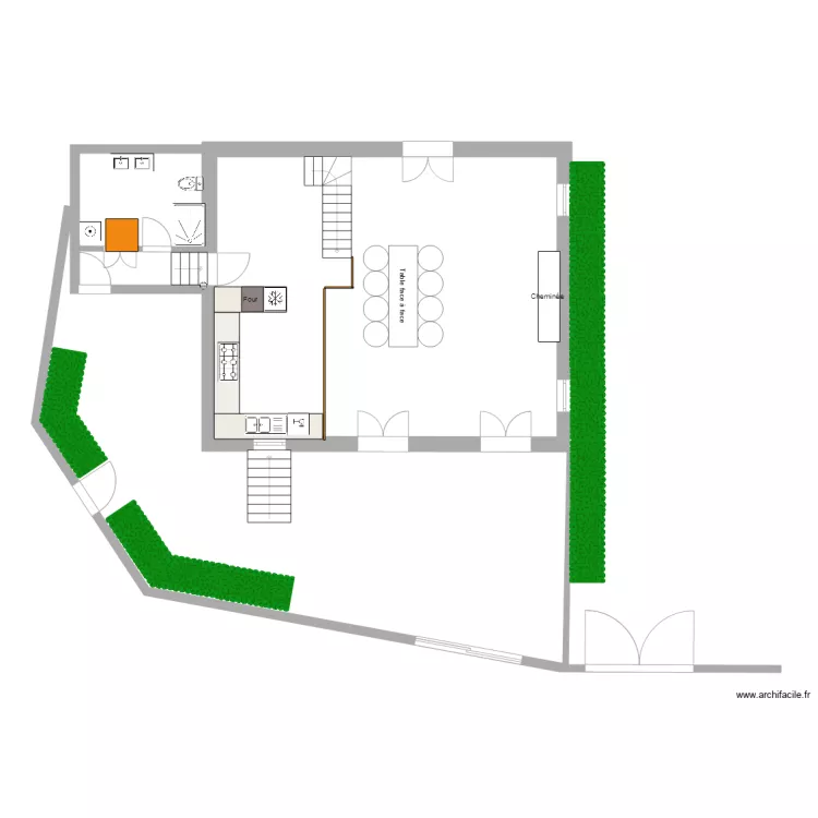 grange sermaise RDC autre escalier Parcelle 2081. Plan de grange sermaise RDC autre escalier Parcelle 2081. Plan de